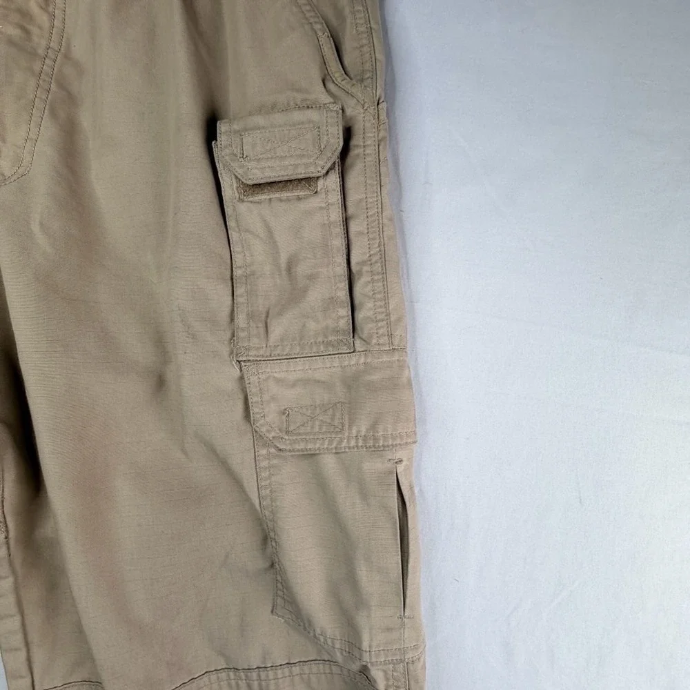5.11 Tactical Series Mens 34x32 Khaki Tan Ripstop Cargo Pants Style 74273